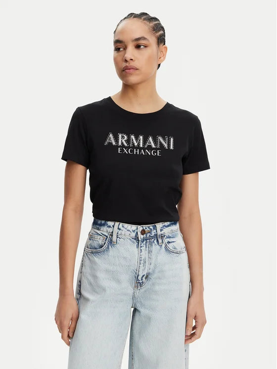 Armani Exchange donna t-shirt XW000387AF10354 UC001 nero