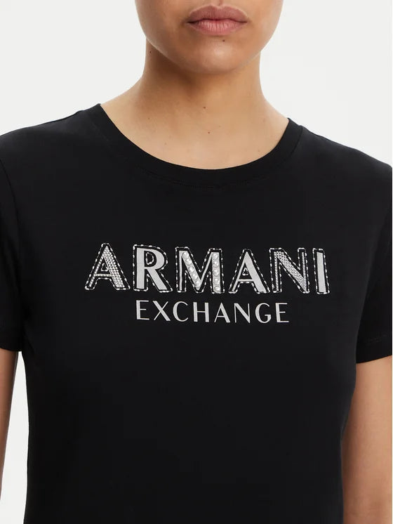 Armani Exchange donna t-shirt XW000387AF10354 UC001 nero