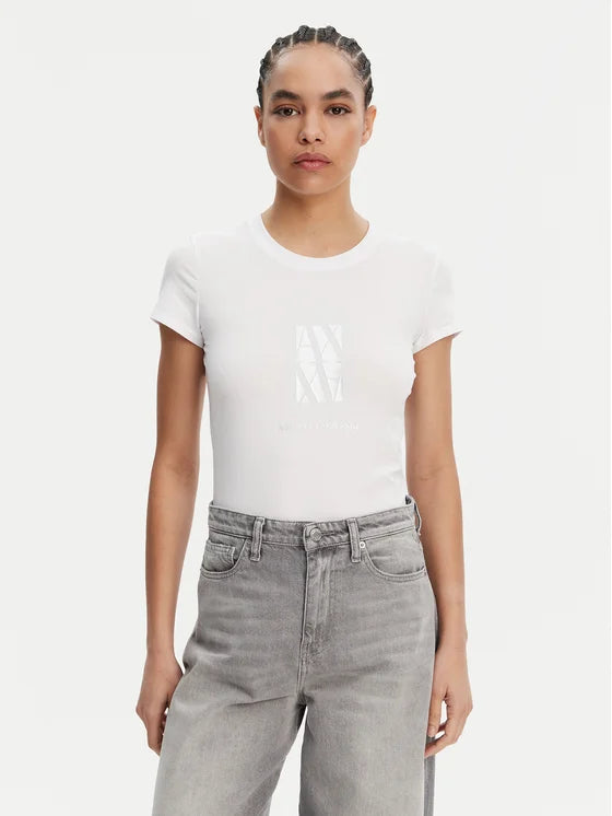 Armani Exchange donna t-shirt XW000511AF11929 U0002 Bianco