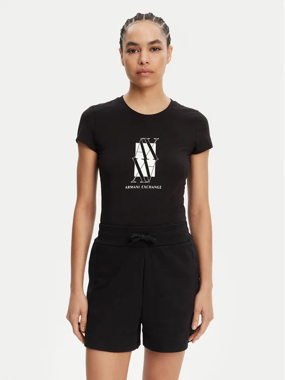 Armani Exchange donna t-shirt XW000511AF11929 UC001 Nero