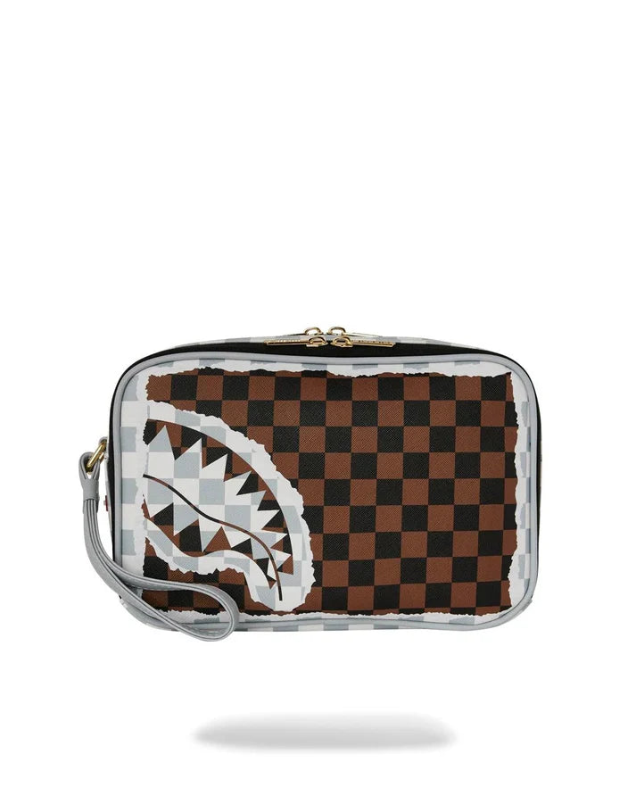 Sprayground uomo borsa CREAM BROWN TEAR CHECK