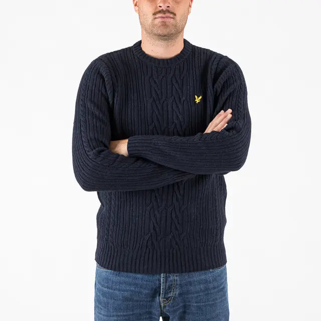 Lyle & Scott uomo maglia Ribbed Cable KN2318V Z56
