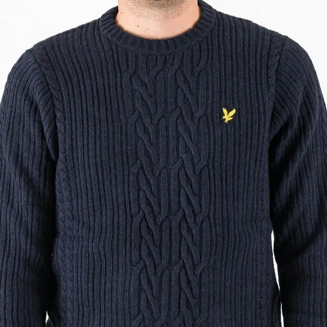 Lyle & Scott uomo maglia Ribbed Cable KN2318V Z56