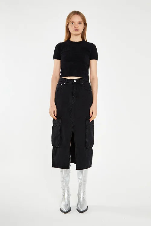 glamorous donna gonna AN4899 washed black