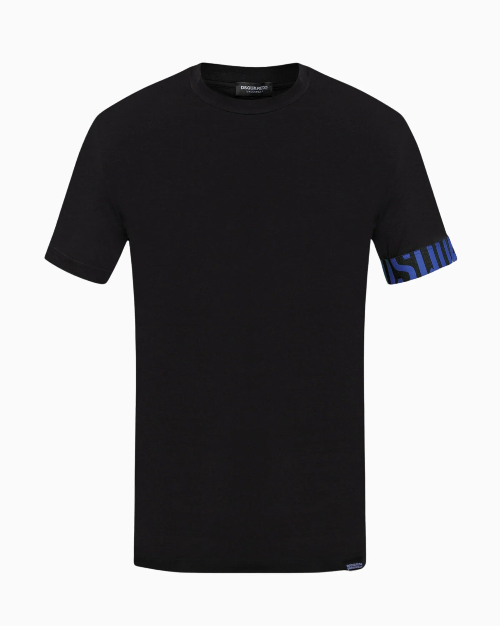 Disquared uomo t-shirt D9M3S5770 016 Balck/Elect blu