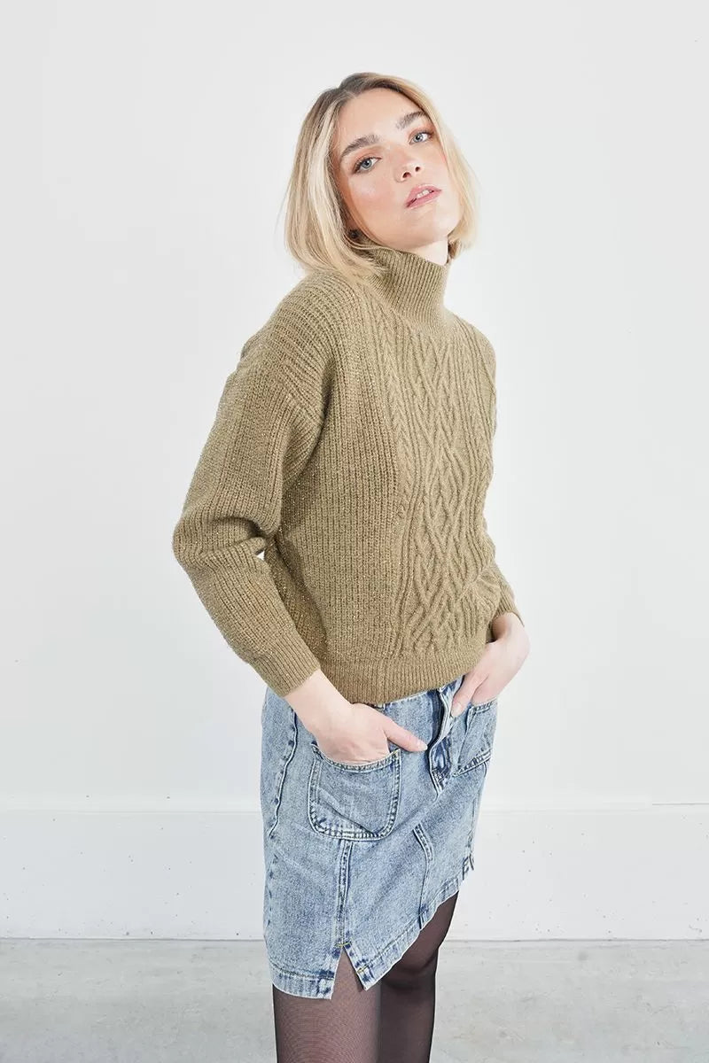 Molly Bracken donna maglia LAL512DH I25 KHKI