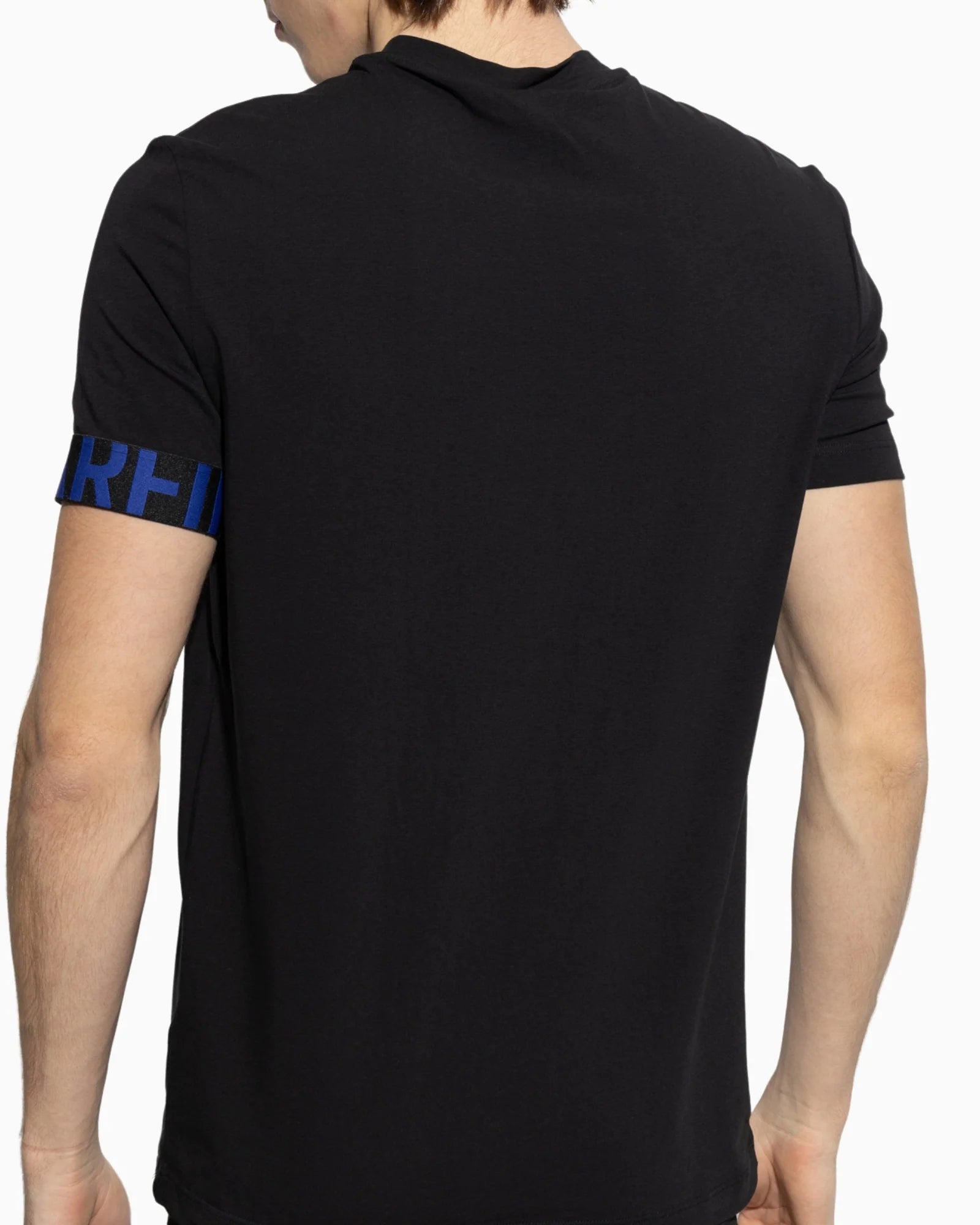 Disquared uomo t-shirt D9M3S5770 016 Balck/Elect blu