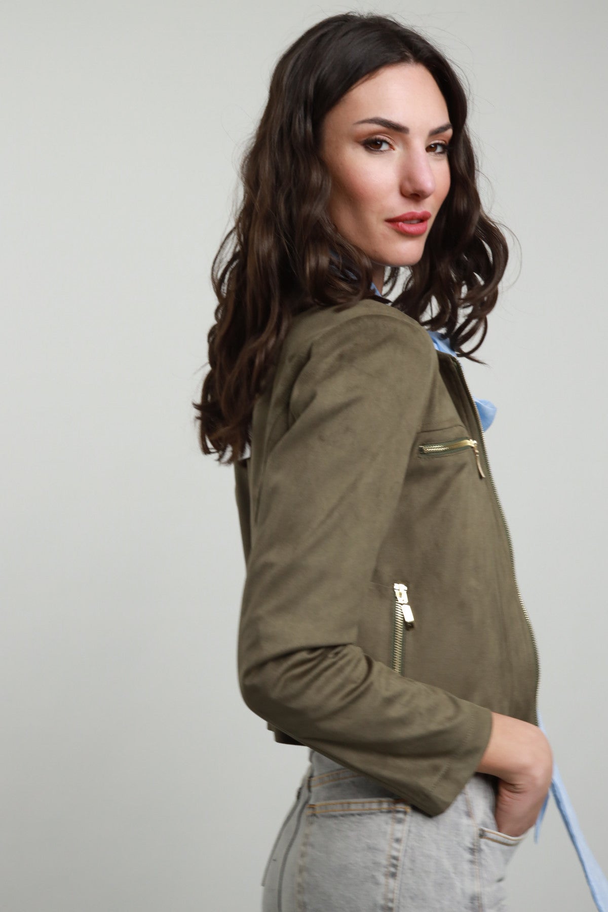 Susy Mix donna chiodo PP144T311 militare