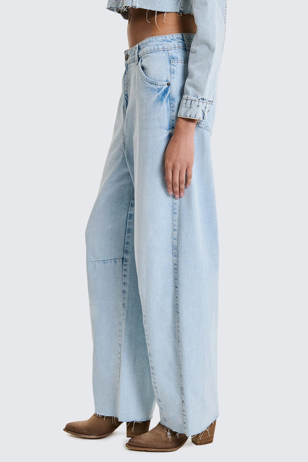 TWO WAY DONNA JEANS BARREL LIGHT BLUE - LISBONA