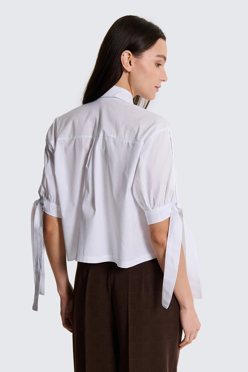 Two Way donna Camicia con fiocco CA26SCAUR12 Bianco