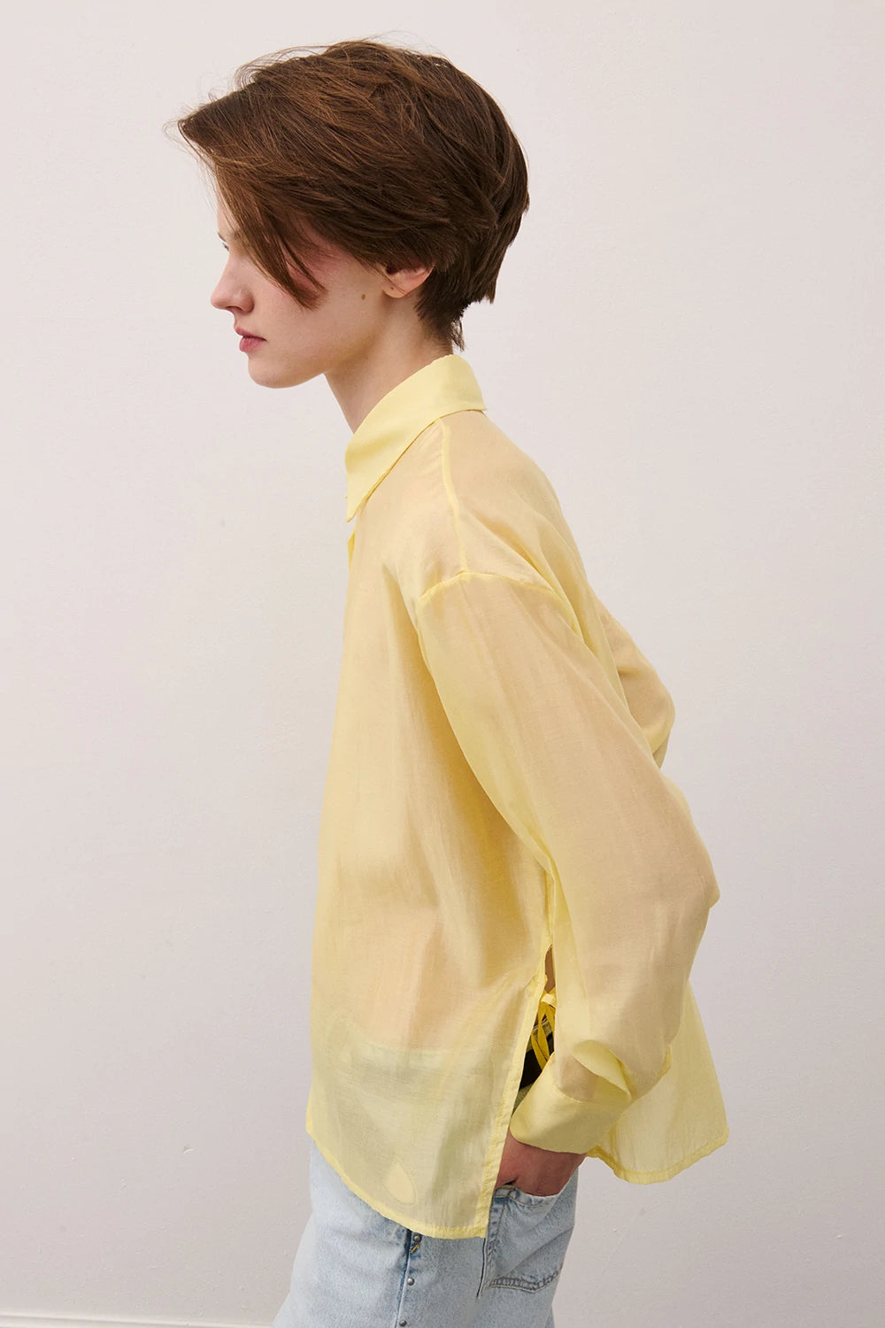 Two Way donna Camicia con lacci GIALLO WCAM26SP1050