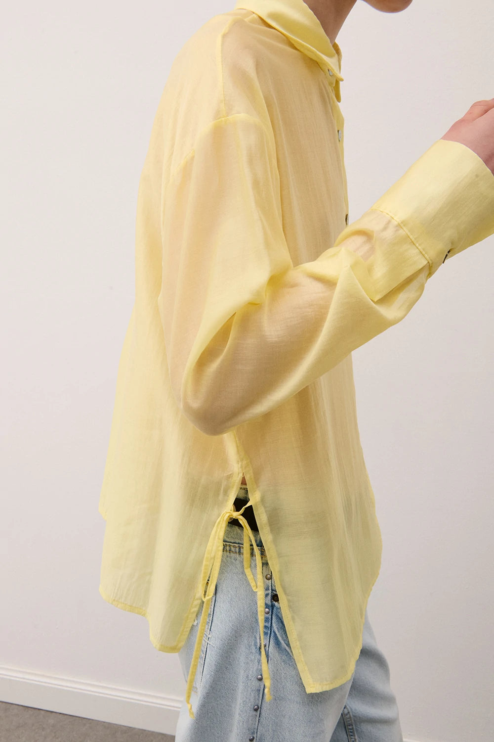 Two Way donna Camicia con lacci GIALLO WCAM26SP1050