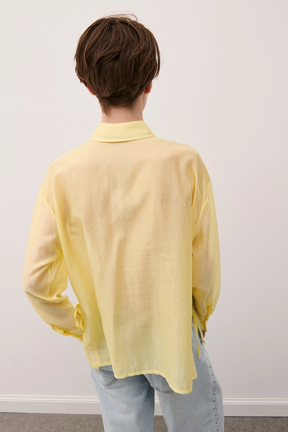 Two Way donna Camicia con lacci GIALLO WCAM26SP1050