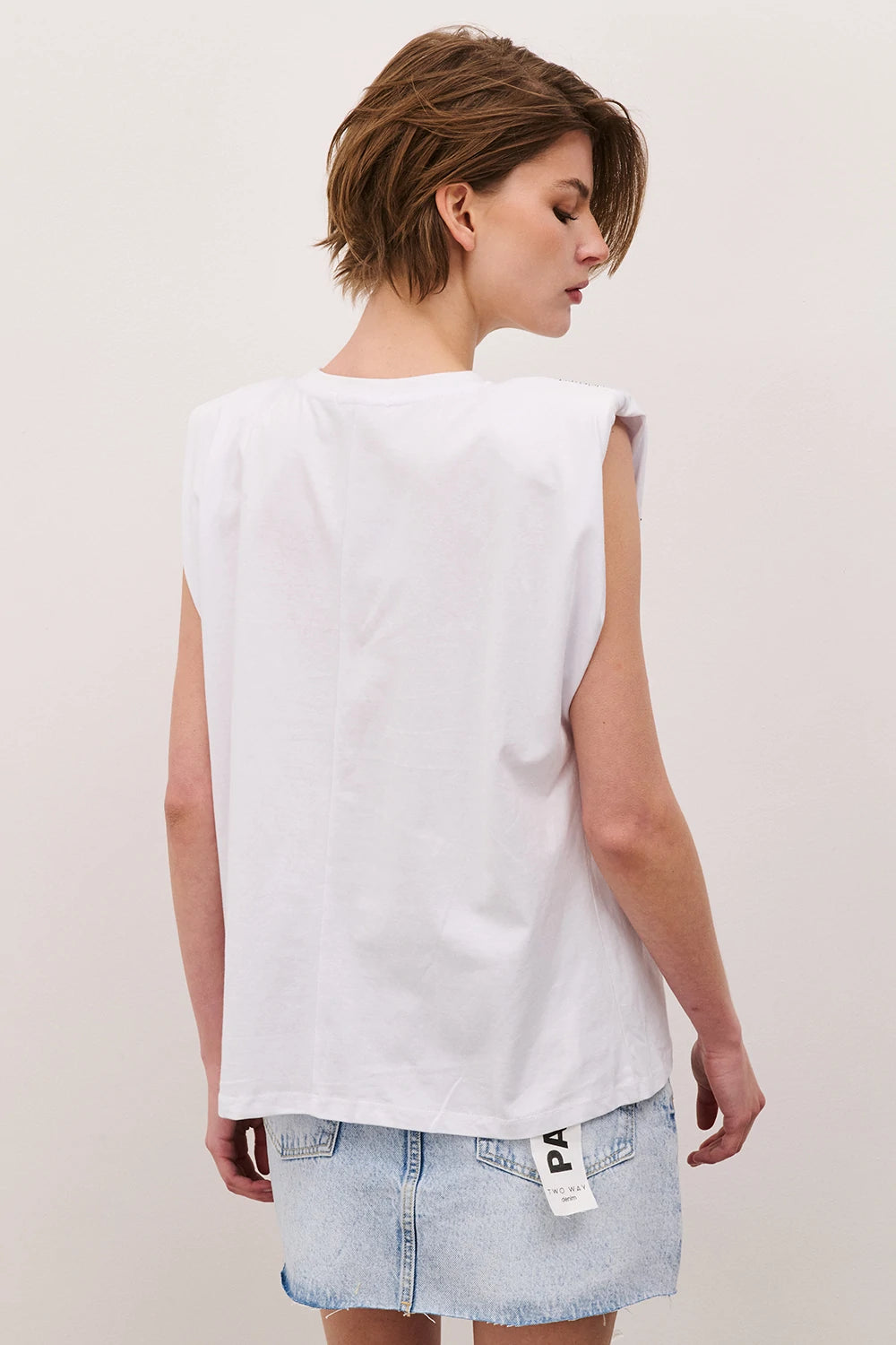 Two Way donna t-shirt Strass 25SBR387 Bianco