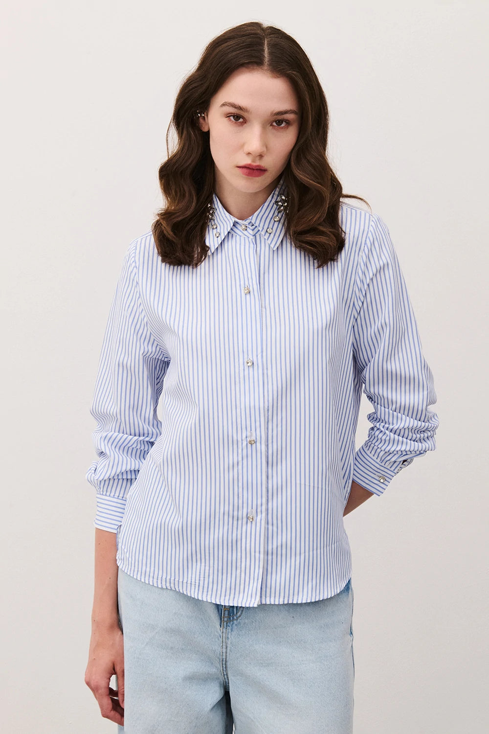 Two Way donna Camicia Strass Sky CAM25SB371