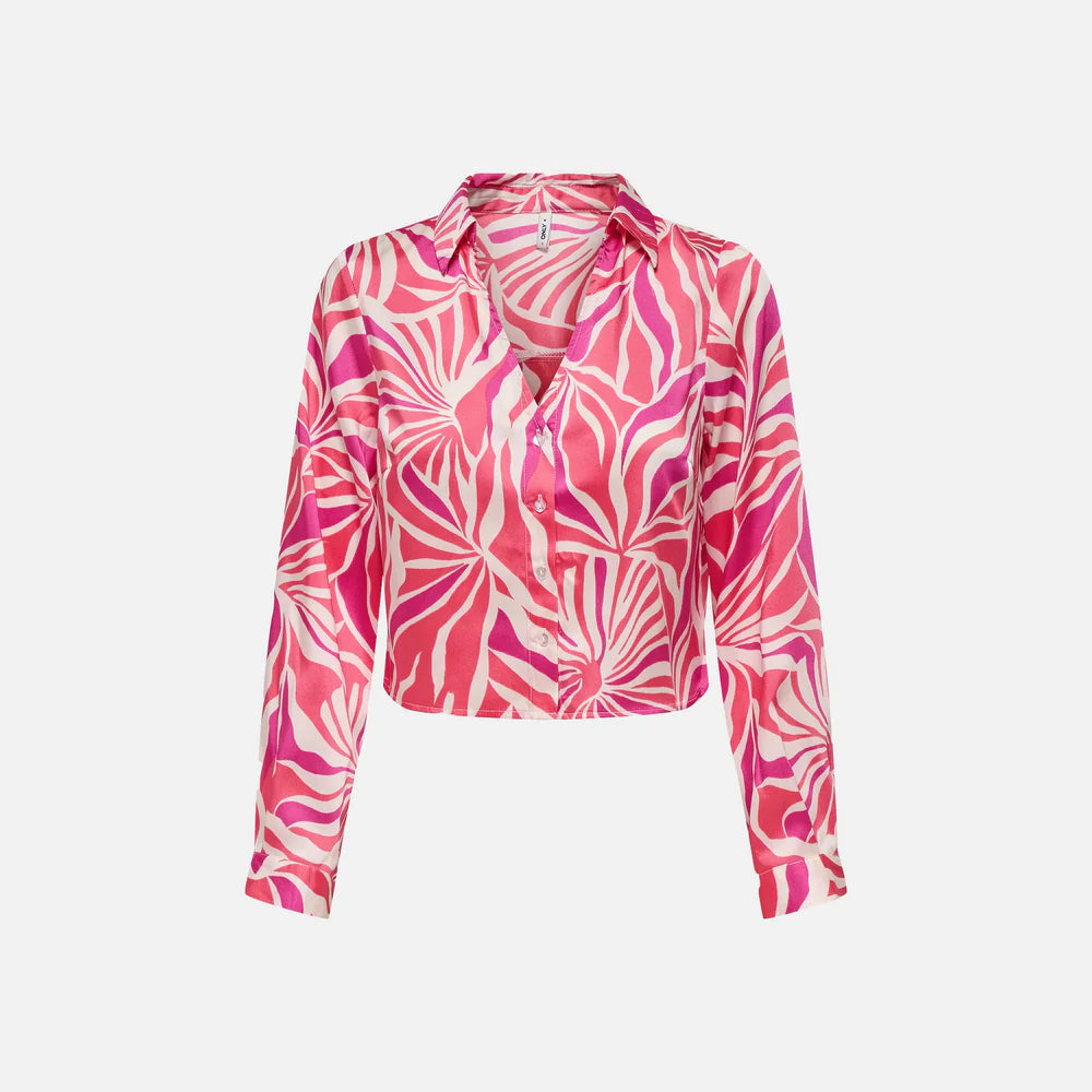 Only donna camicia paula Life 15339993 camellia rose