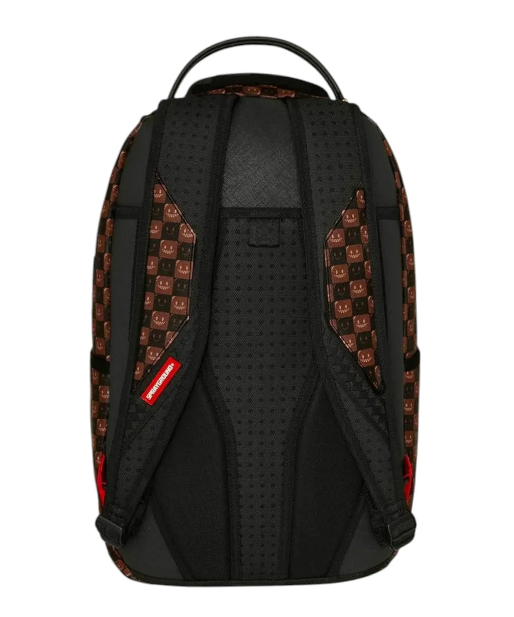 Sprayground zaino SIP WTF BUBBLE BROWN CHECK B8634