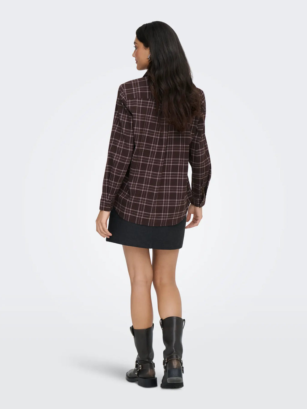 Only camicia WREN 15368629 Black Checked forge