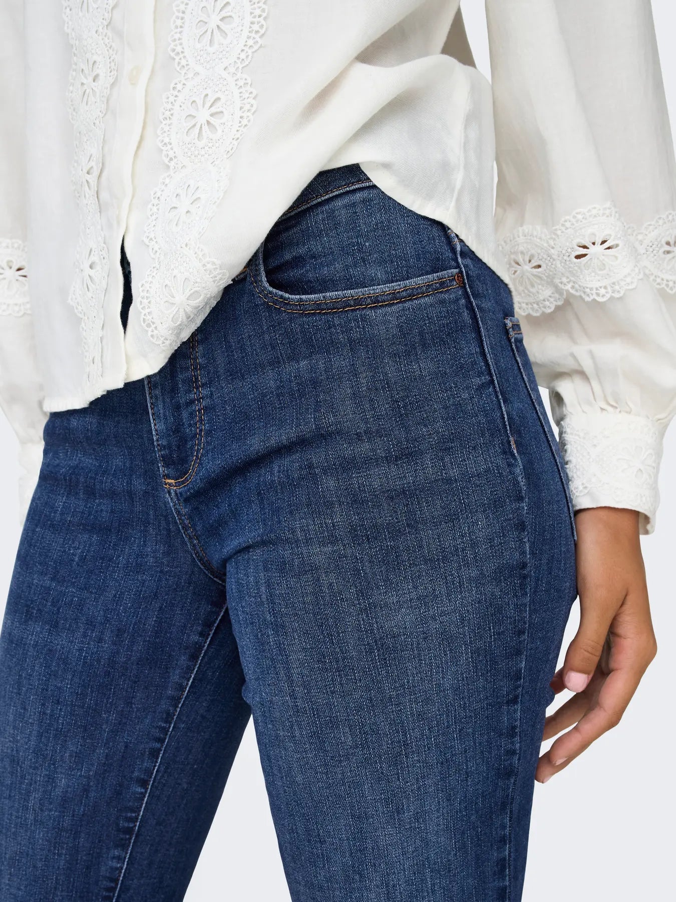 Only donna jeans Ann Mid Flared 15337824 Dark Blue