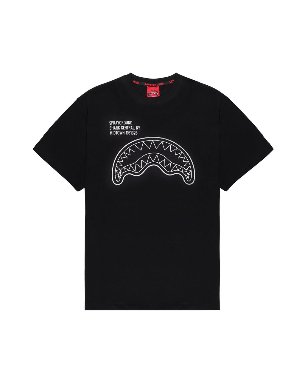 Sprayground uomo t-shirt Shark Central New SP831BLK