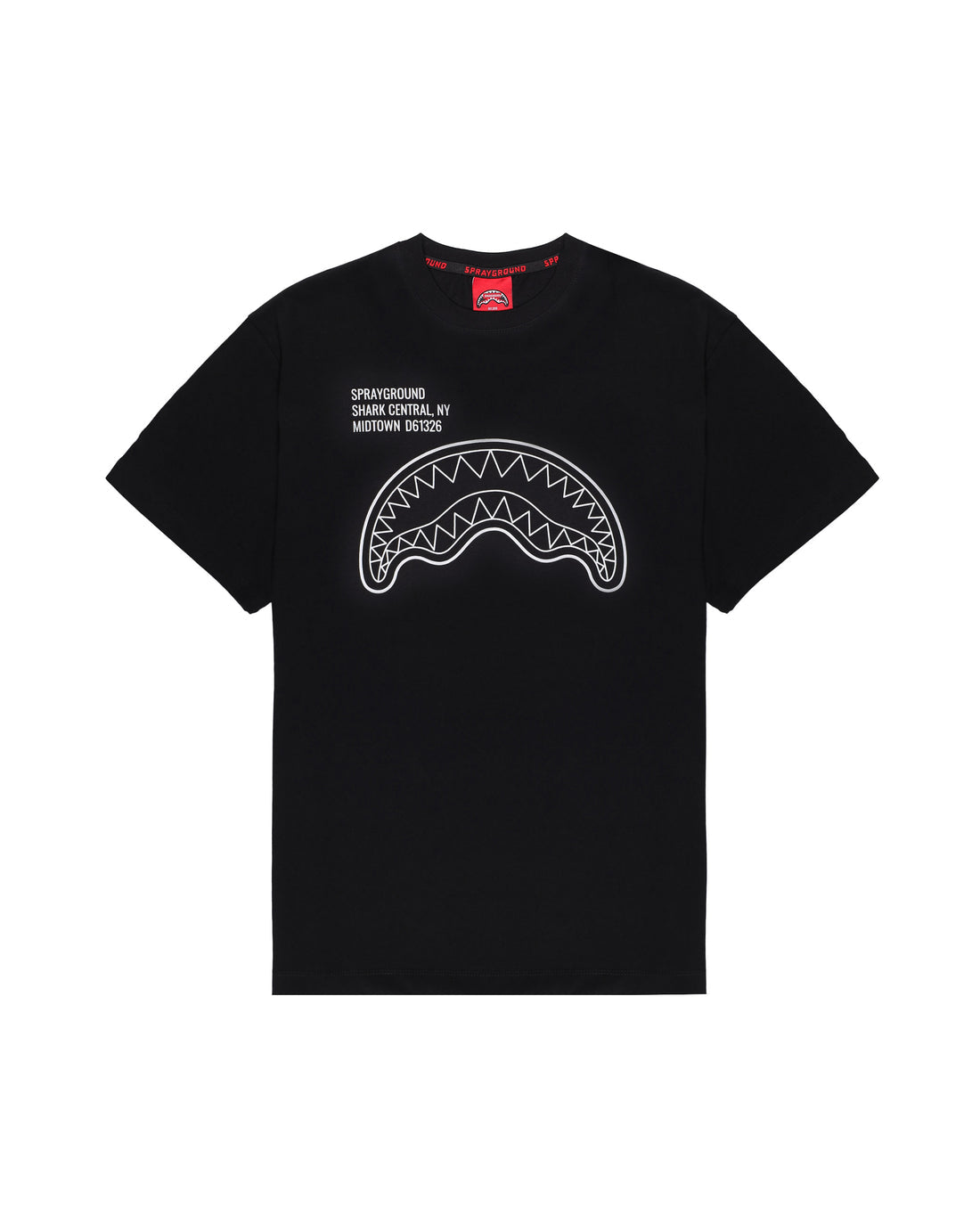 Sprayground uomo t-shirt Shark Central New SP831BLK