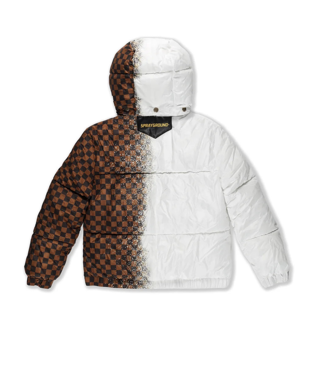 Sprayground uomo giubbino GREY CHECK DOWN SP902WHT