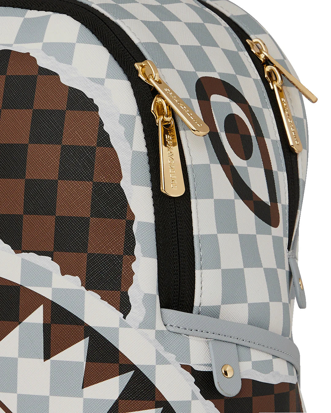 Sprayground zaino CREAM BROWN TEAR CHECK   SAVAGE BA