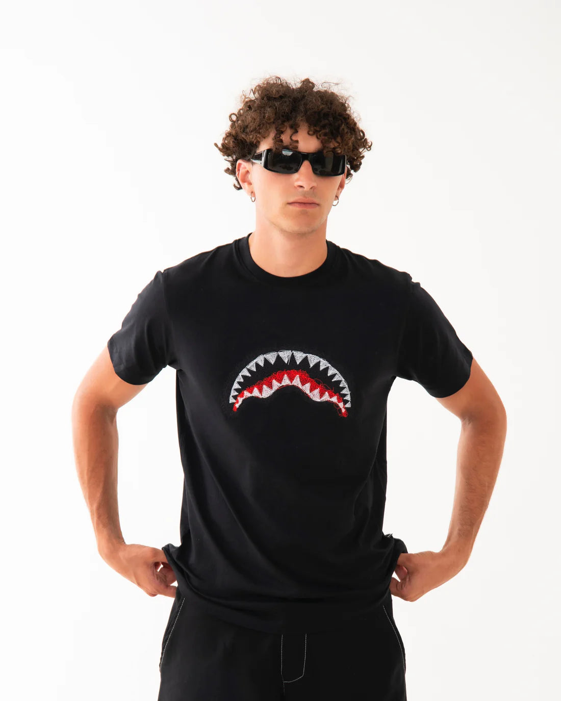 Sprayground uomo t-shirt SCRIBBLE SHARK SP862BLK