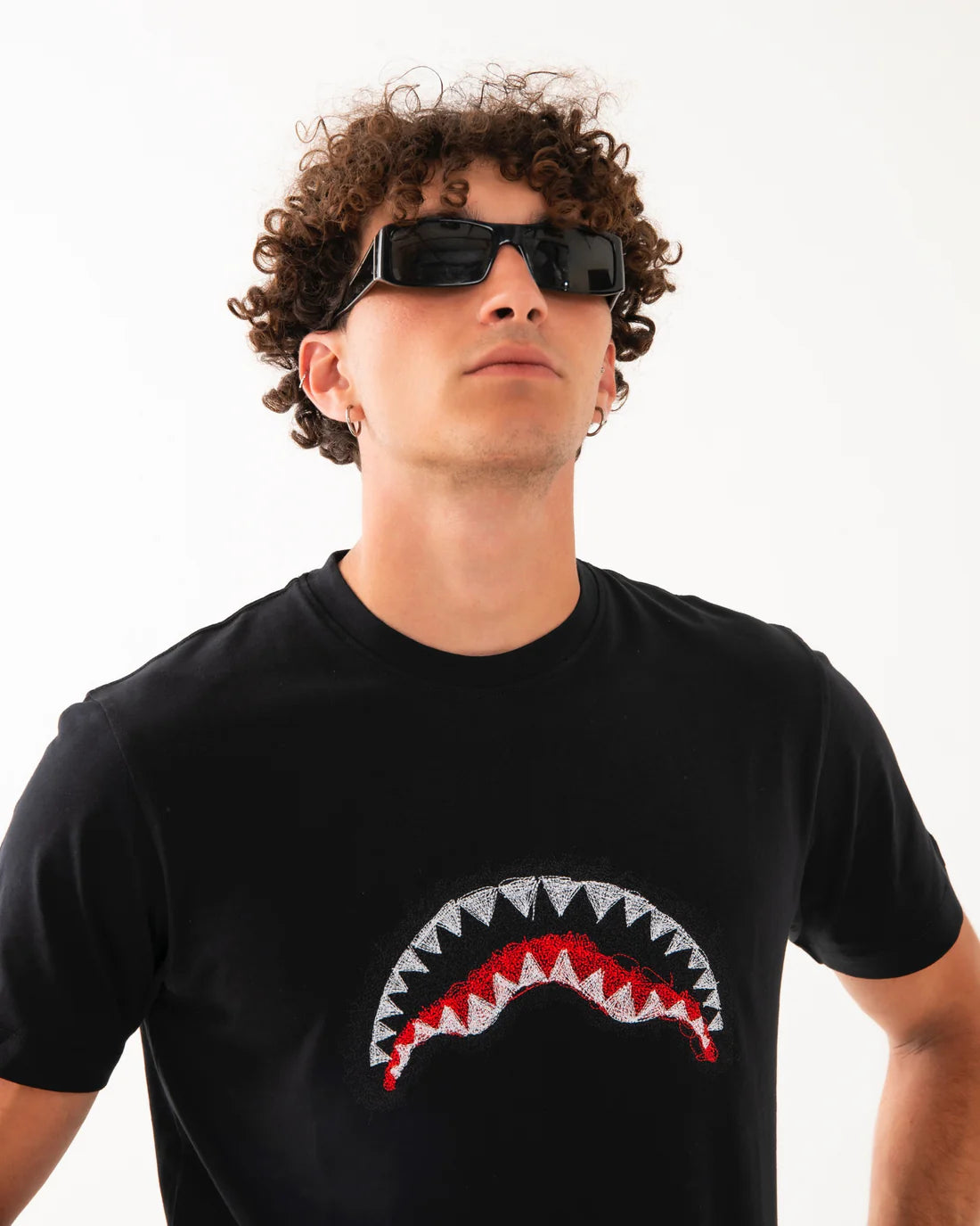 Sprayground uomo t-shirt SCRIBBLE SHARK SP862BLK