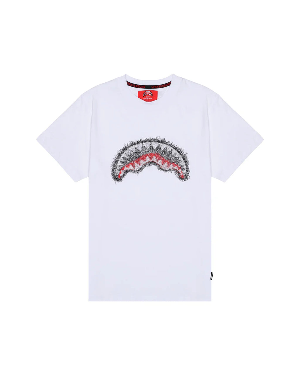 Sprayground uomo t-shirt SCRIBBLE SHARK SP862WHT