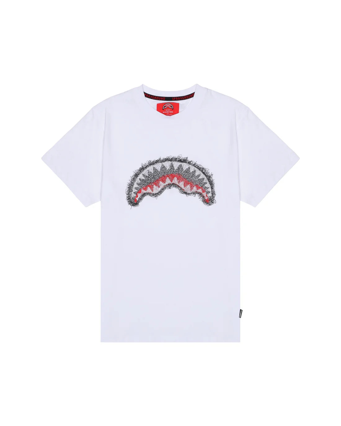 Sprayground uomo t-shirt SCRIBBLE SHARK SP862WHT