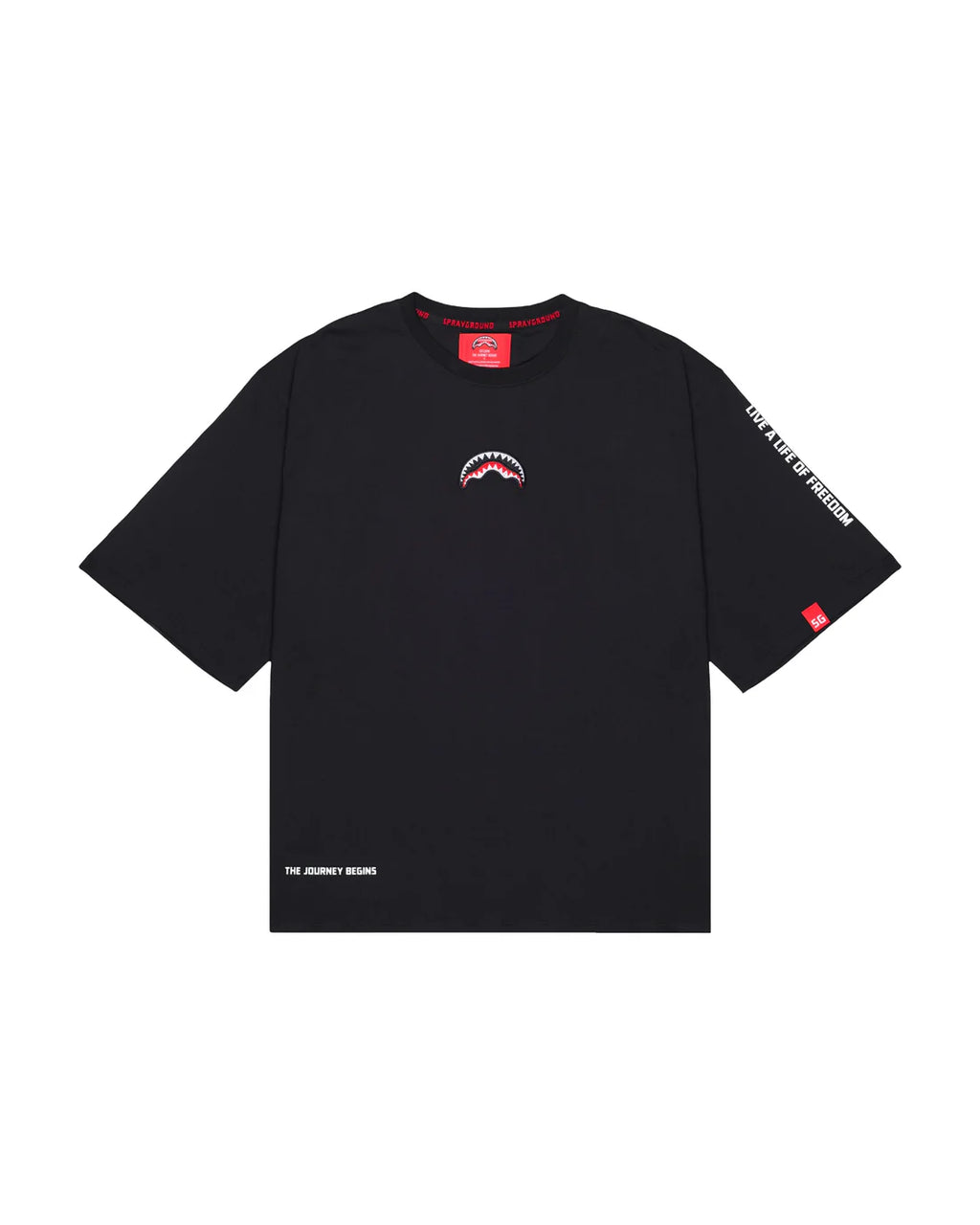 Sprayground uomo t-shirt BE A SHARK BOXY SP876BLK