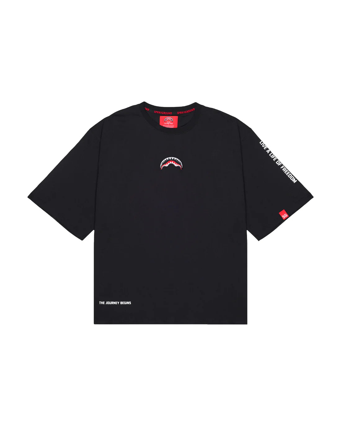 Sprayground uomo t-shirt BE A SHARK BOXY SP876BLK