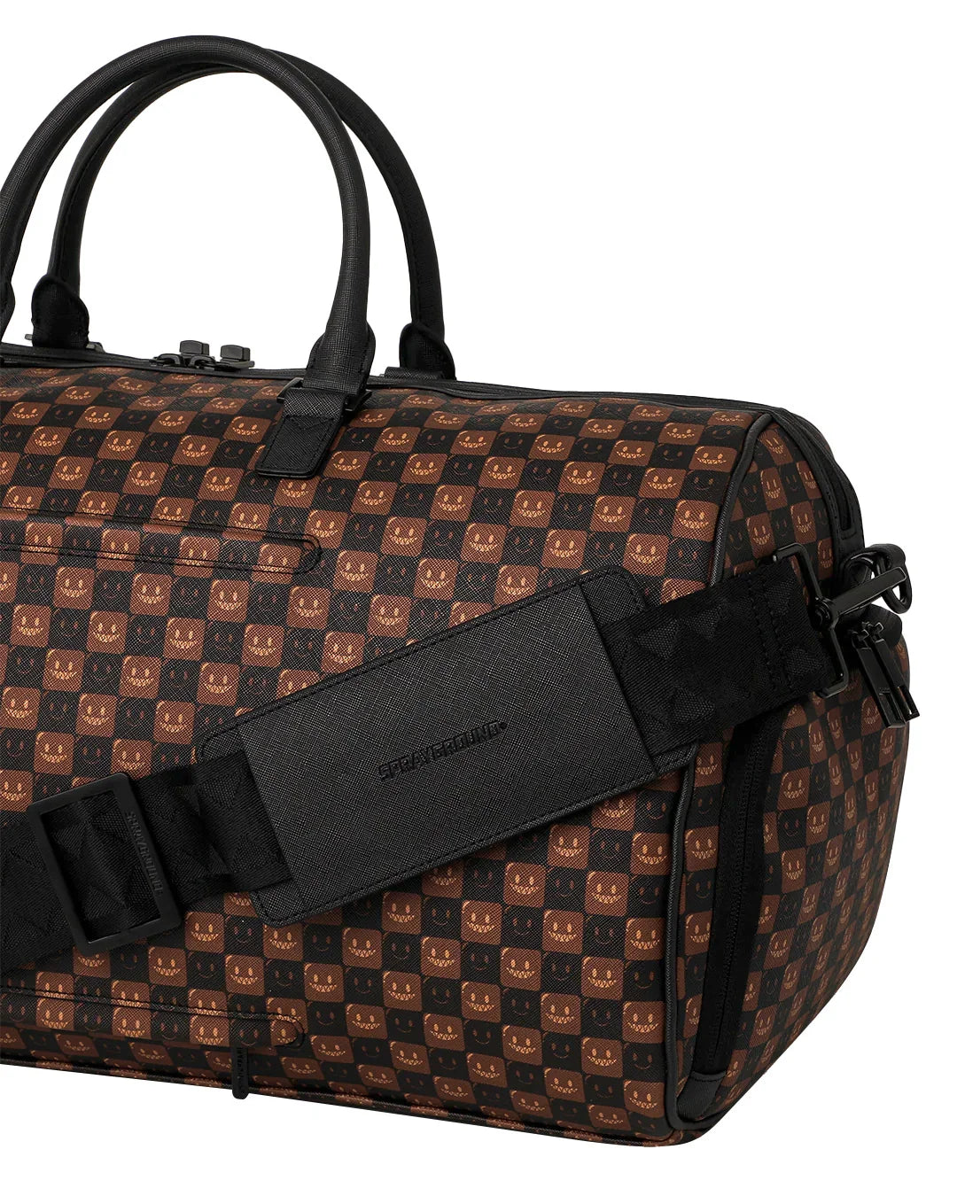 Sprayground borsa SIP WTF BUBBLE BROWN CHECK DUFFLE D9306
