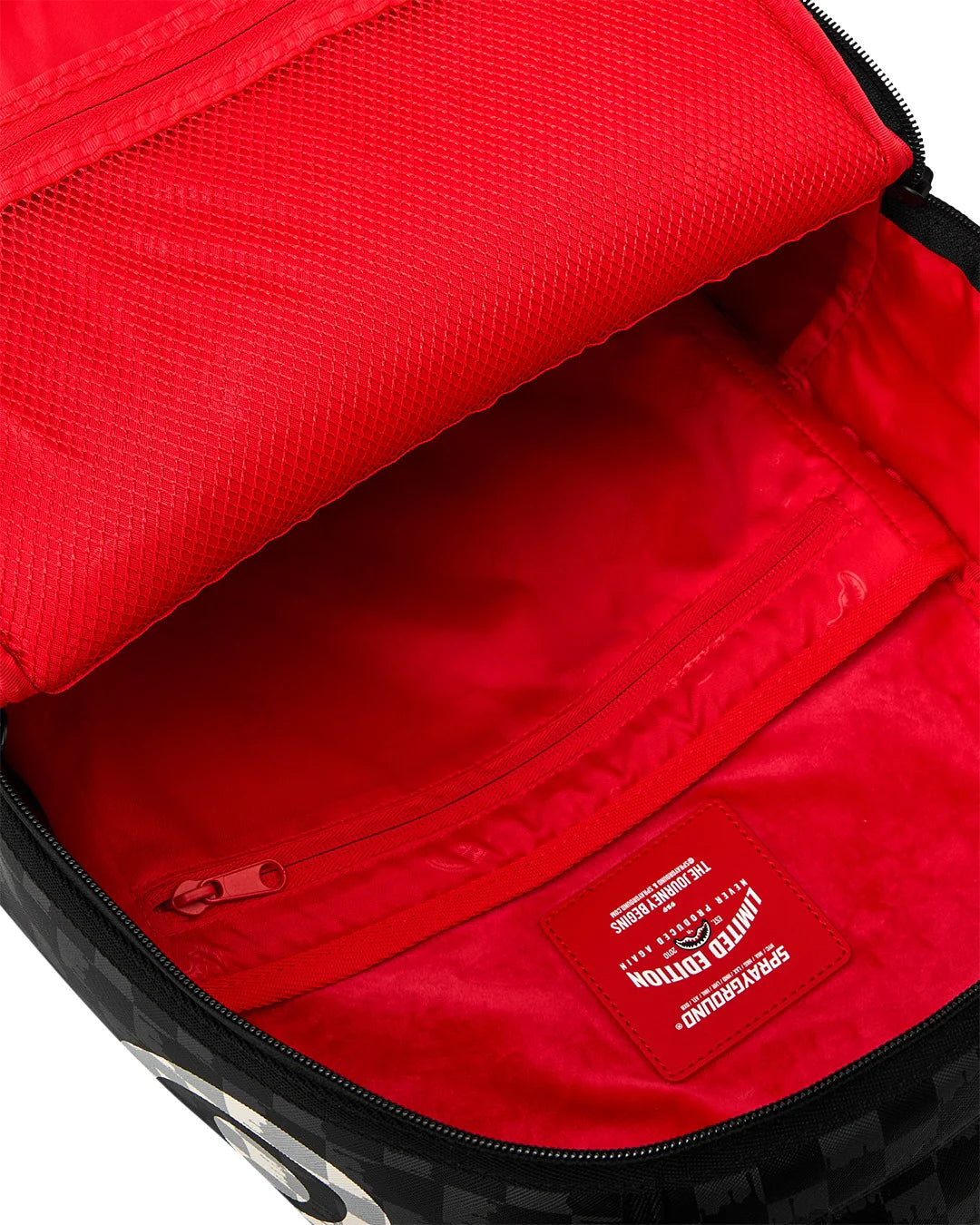Sprayground zaino BLACK AND WHITE DRIP CHECK B8553