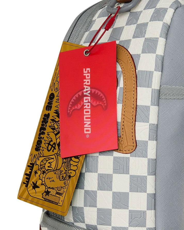 Sprayground zaino EMBOSSED CREAM CHECK B8593
