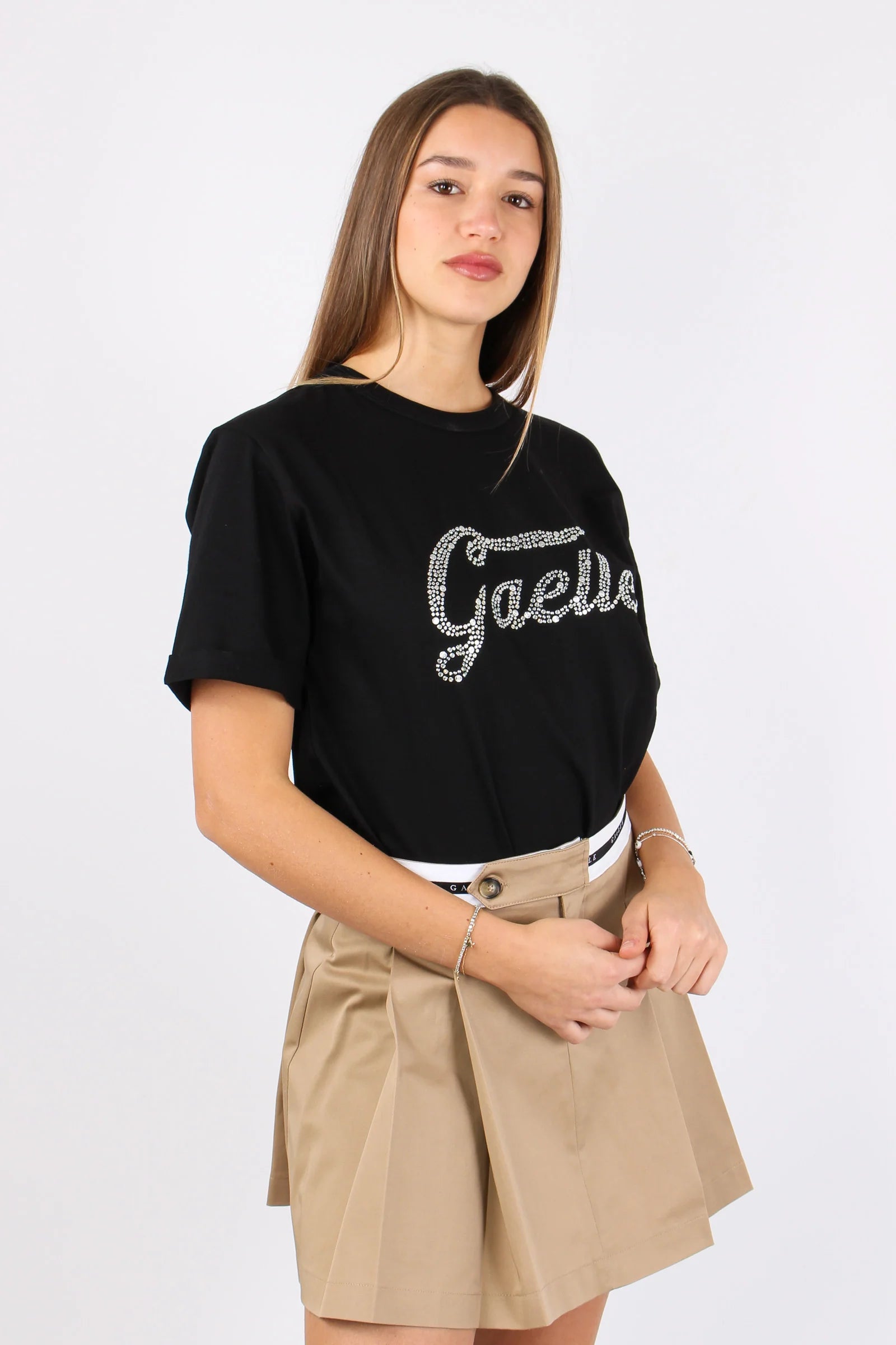 Gaelle donna t-shirt GAABW04586 - PTTS0037 - NE01 nero