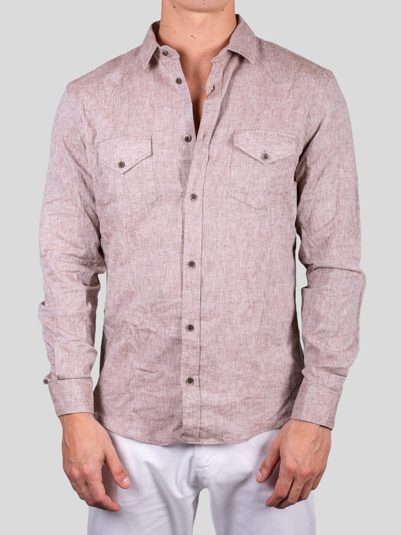 gold rush uomo camicia LINOTEXASSC/44 corda