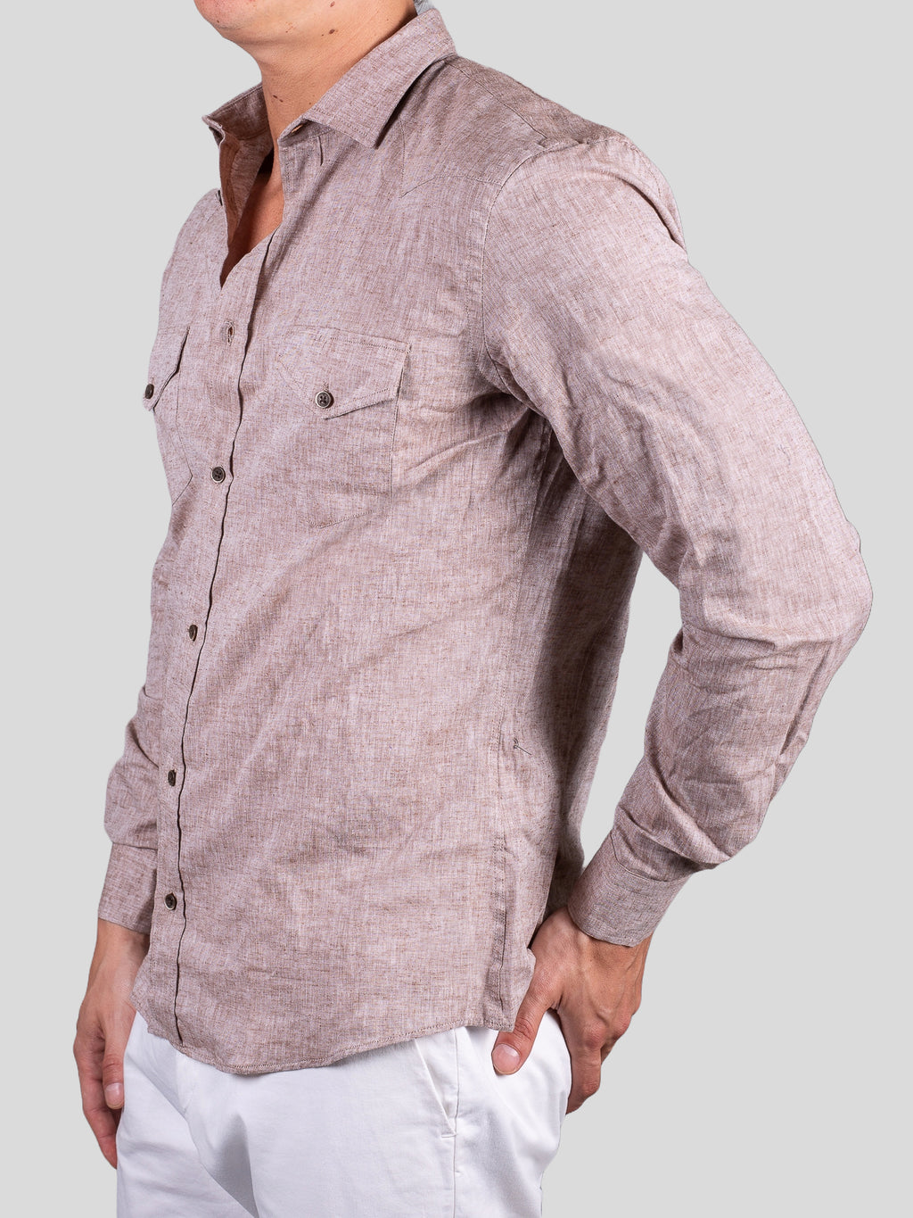gold rush uomo camicia LINOTEXASSC/44 corda