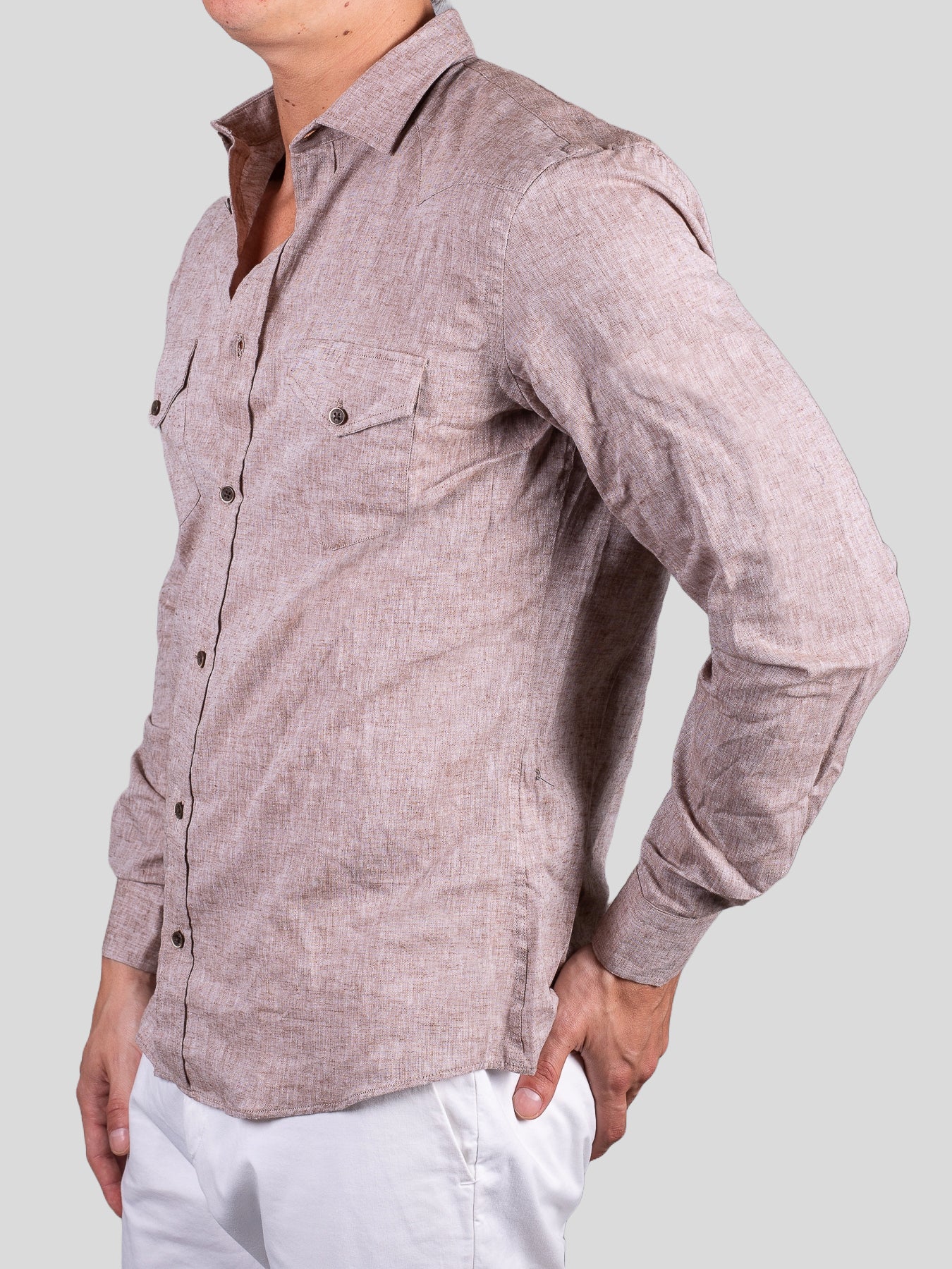 gold rush uomo camicia LINOTEXASSC/44 corda