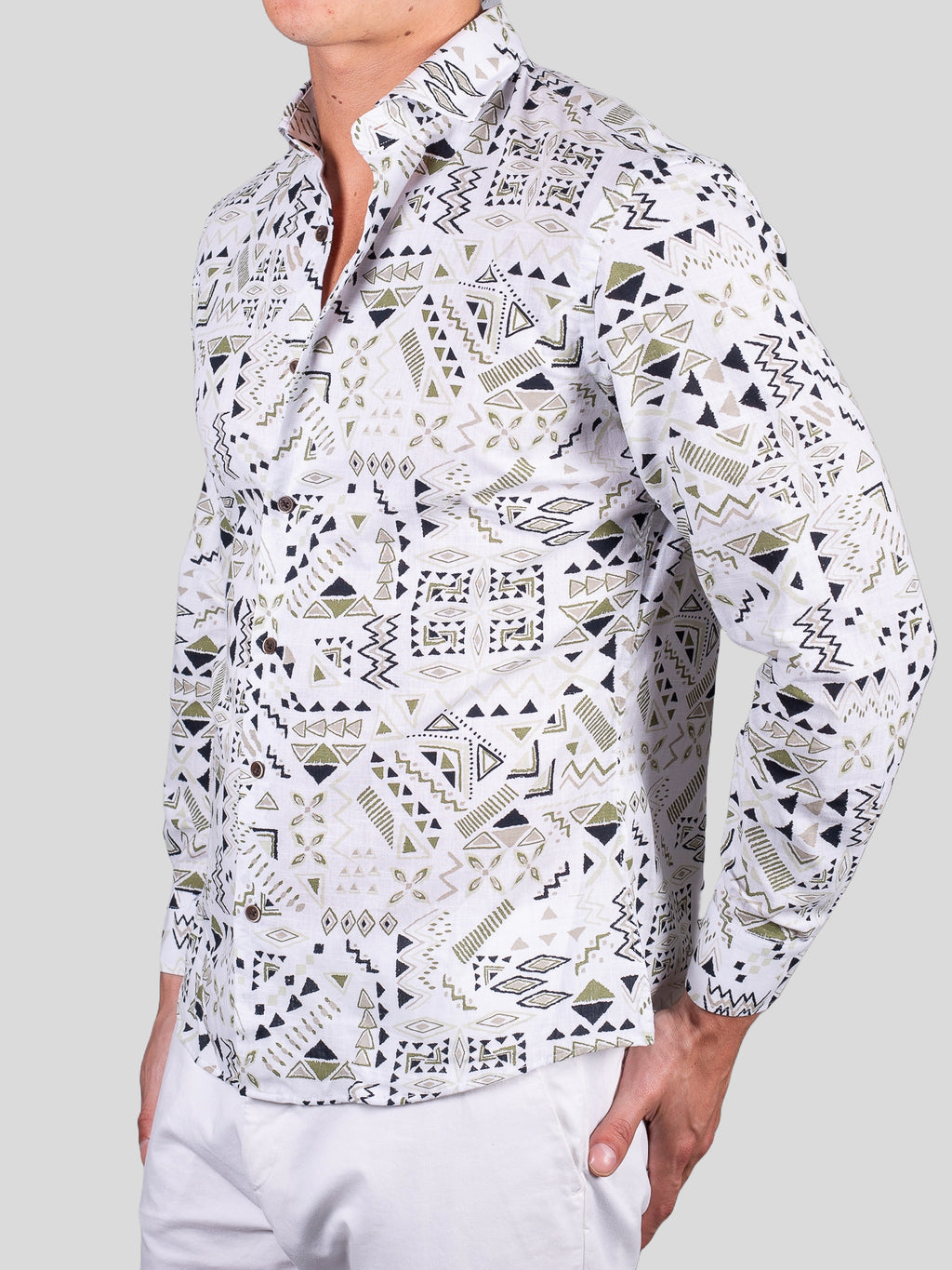 Gold Rush uomo camicia Collo Francese 65078