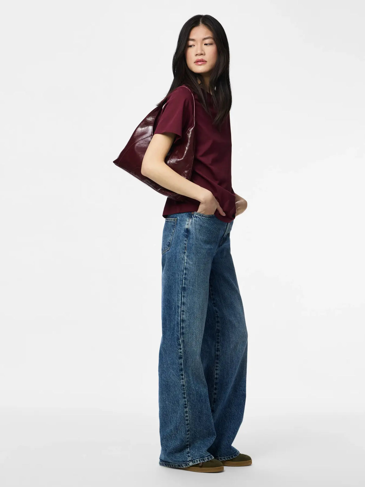 PIECES T-SHIRT RIA 17140802 NOOS Tawny Port