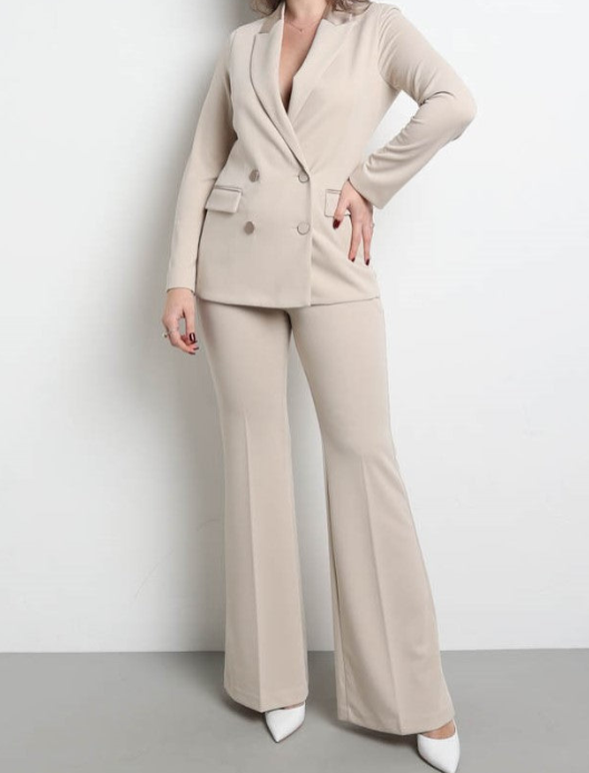 vicolo donna giacca a doppio petto TB0080 Beige