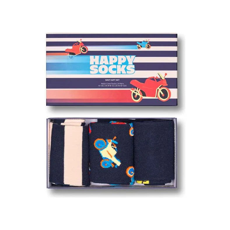 Happy Socks calzini 3-Pack navy Gift Set 87USPP00160