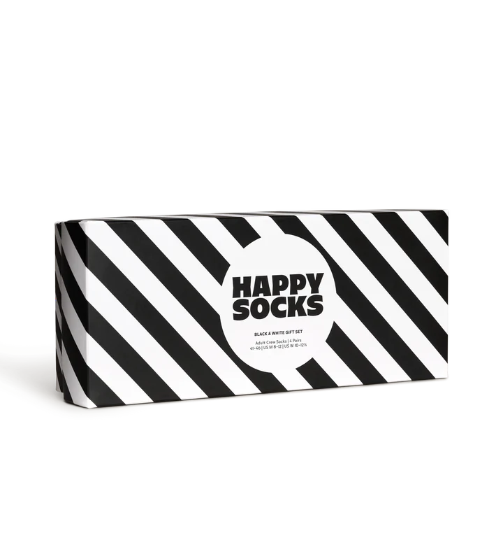 Happy Socks calzini 4-pack Classic Black & White gif