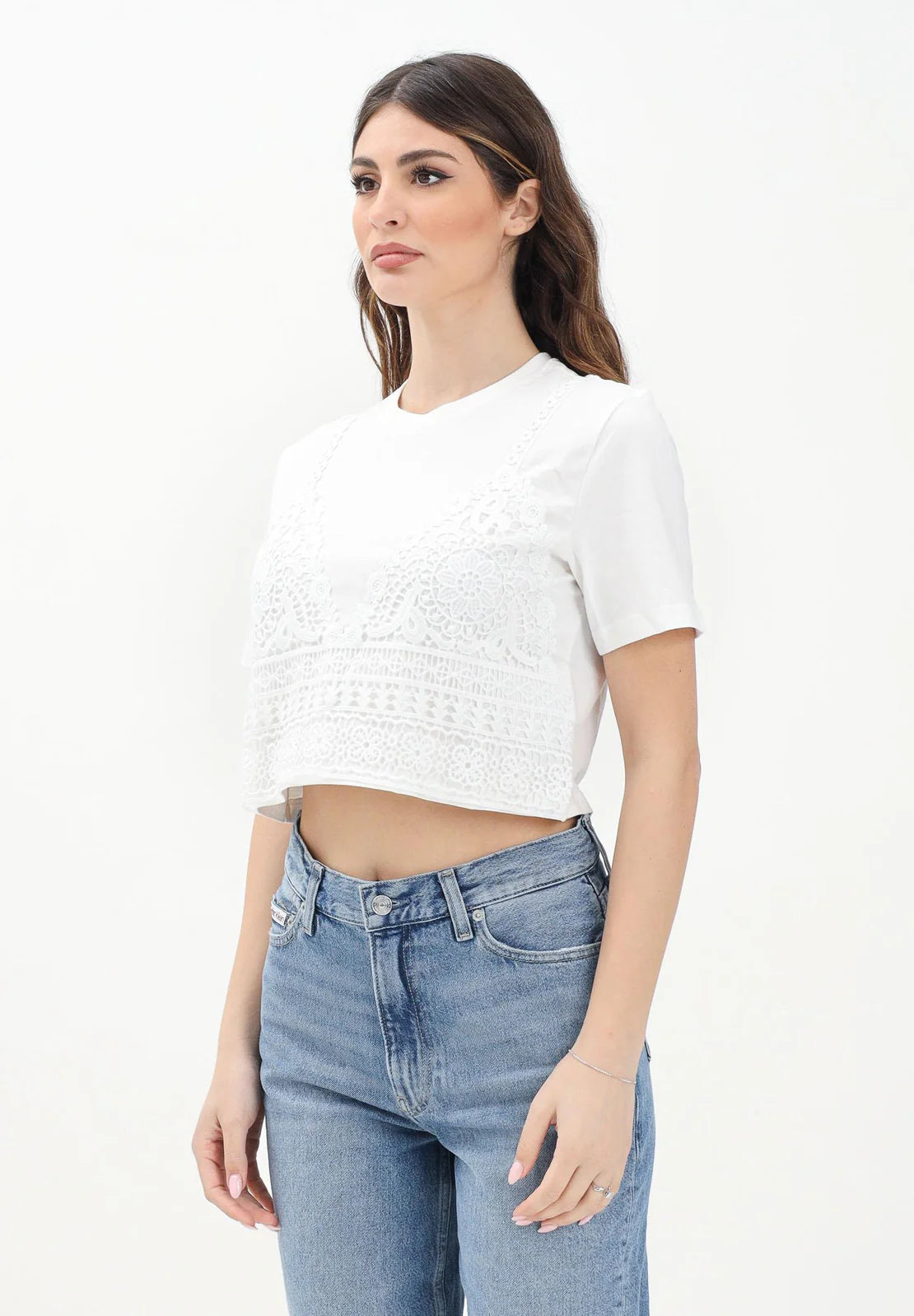 Only donna t-shirt Betsy Life Mix Top 15346327 cloud dancer