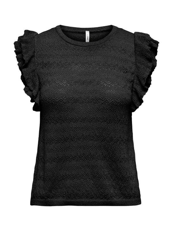 Only donna t-shirt Aga Glitter 15344402 Black