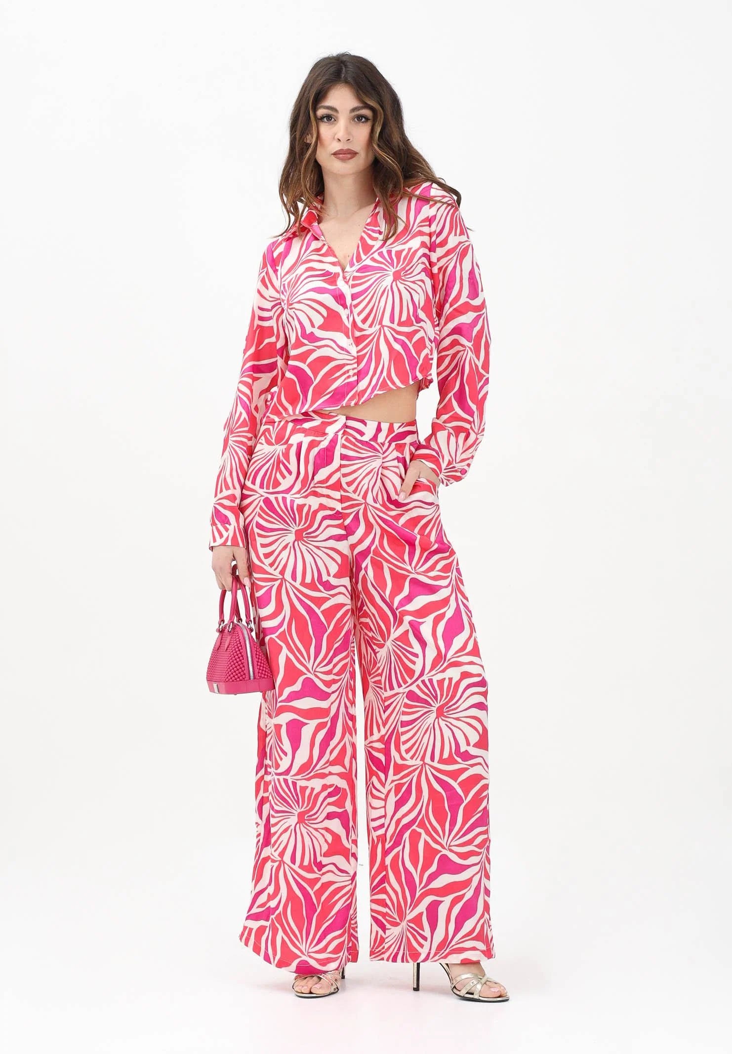 Only donna pantalone Paula Loose 15339991 camelia rose