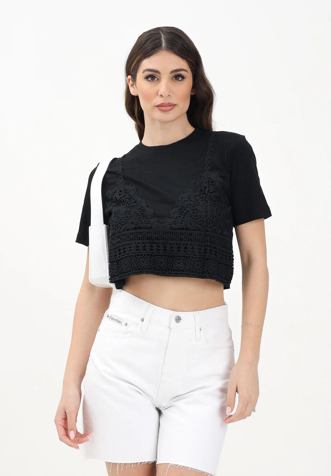 Only donna t-shirt Betsy Life mix top 15346327 black