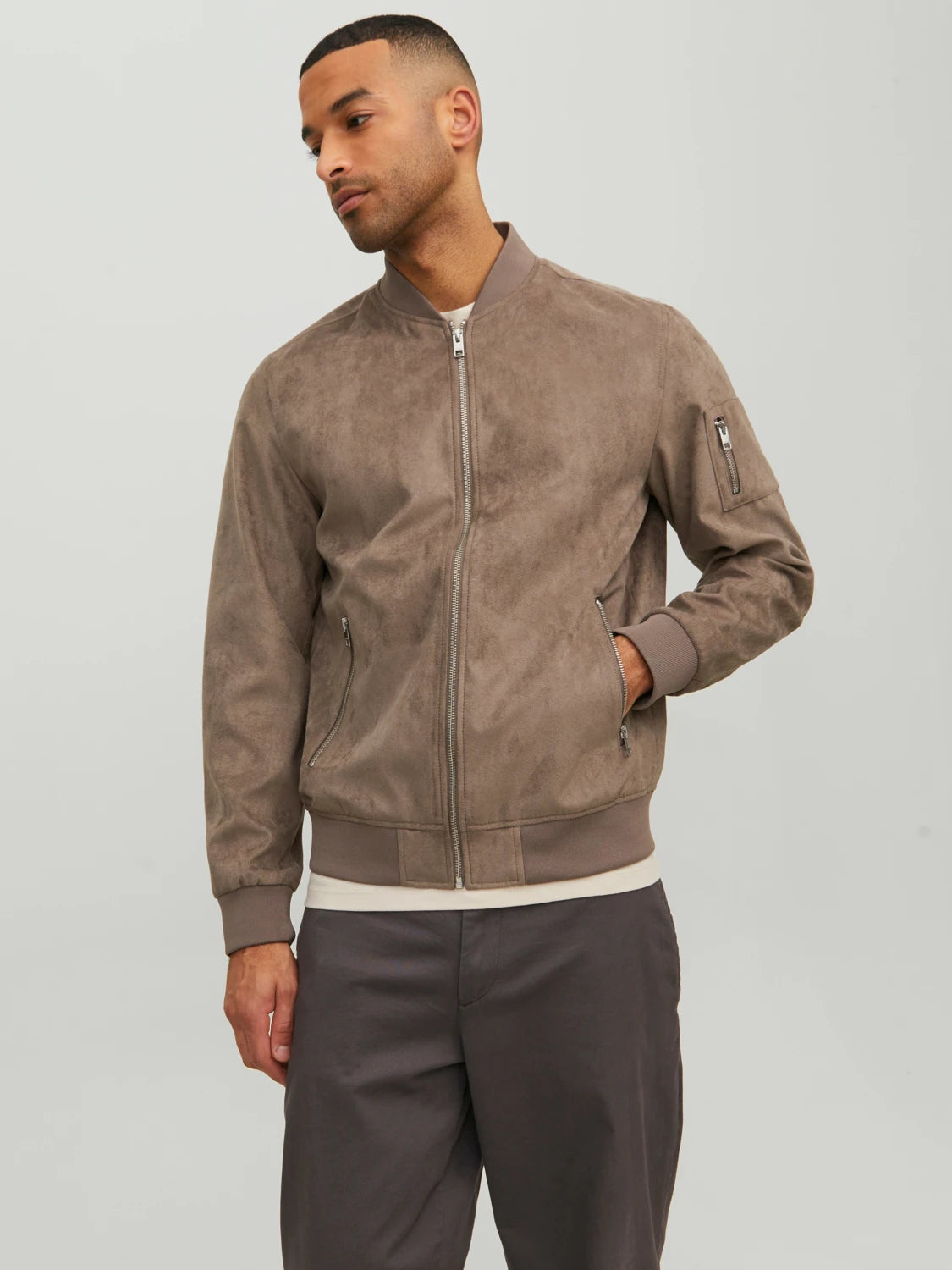 Jack & jones  bomber rocky faux suede 12223651